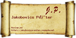 Jakobovics Péter névjegykártya